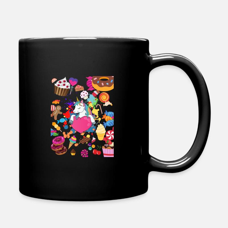 Einhorn design für Mädchen - Tasse einfarbig - Schwarz