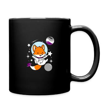 Fuchs Astronaut Ace Pride - Tasse einfarbig - Schwarz - Rechts