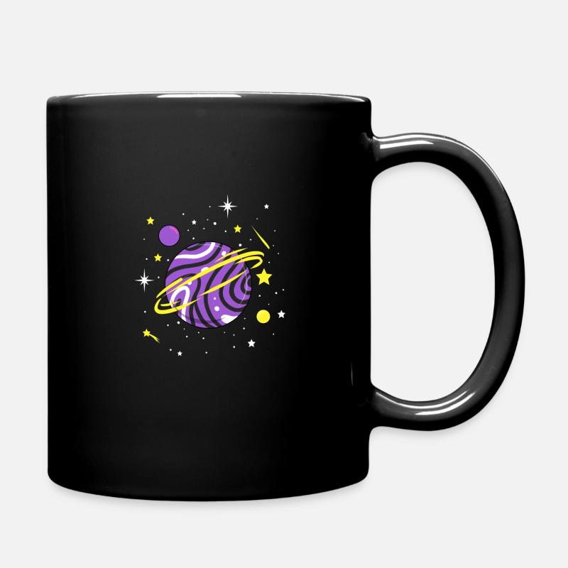Nonbinary Space Planet Nonbinary Pride - Full Colour Mug - black