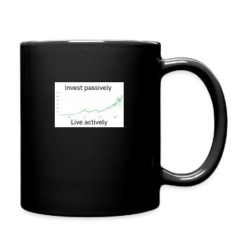 Invest passively, live actively - Full Colour Mug - black - Right