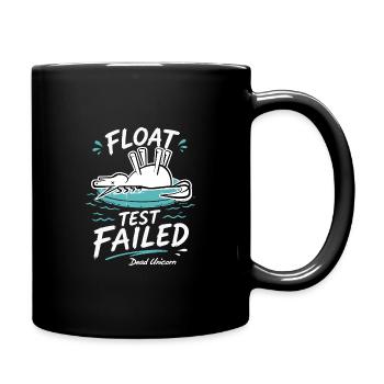 Dead Unicorn: Schwimmtest Fehlgeschlagen - Tasse einfarbig - Schwarz - Rechts
