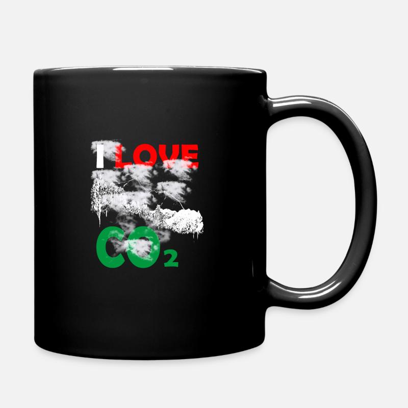 I love Co2 - Tasse einfarbig - Schwarz