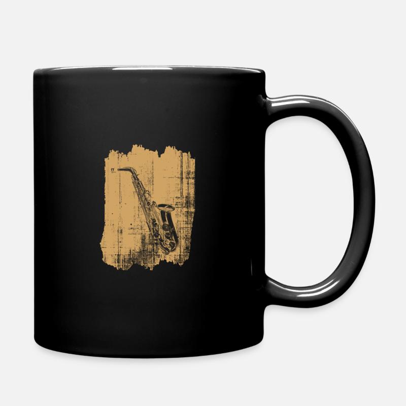 Saxophon - Tasse einfarbig - Schwarz