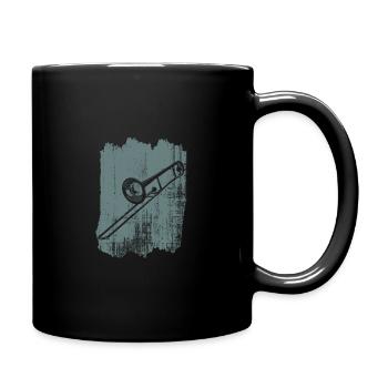 Trombone instrument - Full Colour Mug - black - Right
