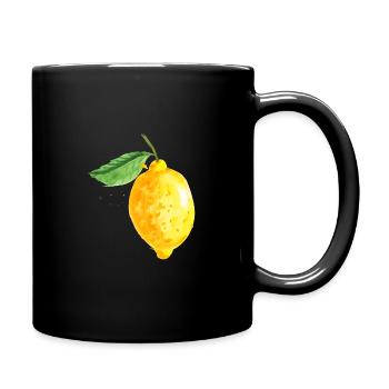 lemon - Full Colour Mug - black - Right