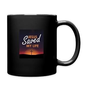 Jesus Saved My Life Christian Gott Bibel Christ - Tasse einfarbig - Schwarz - Rechts