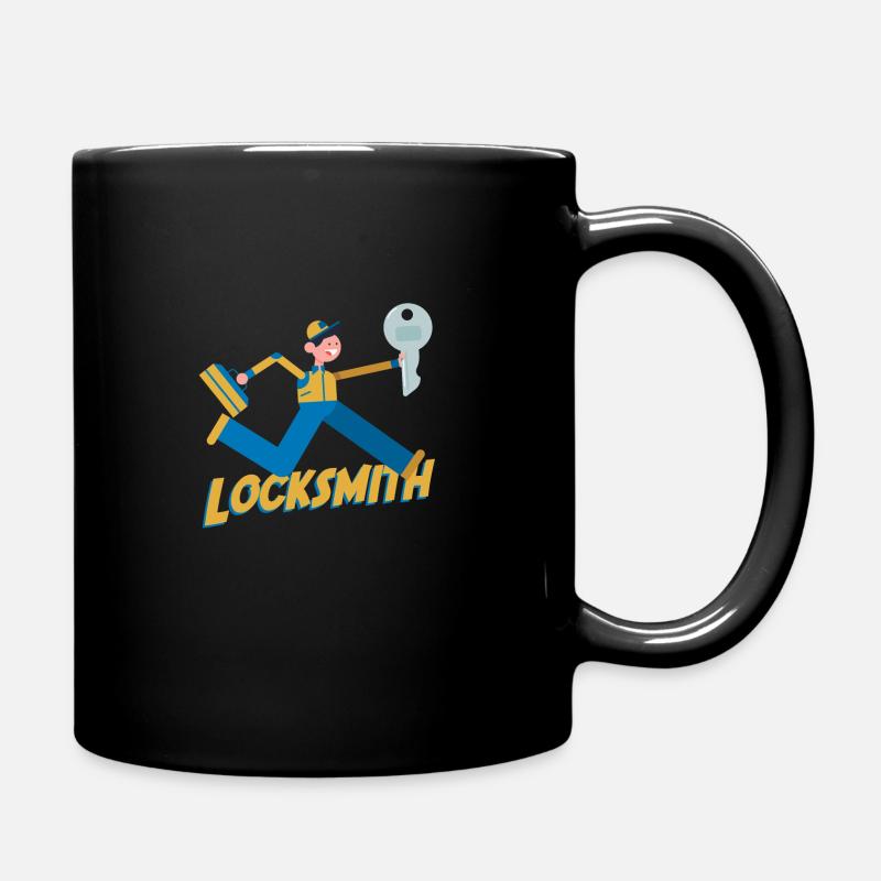Locksmith Locksmith Key - Full Colour Mug - black