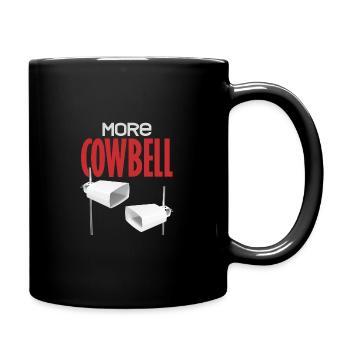 More Cowbell Bell Cow Animal Music Teacher Rhythm - Full Colour Mug - black - Right