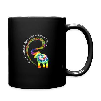 Amour sans limites éléphant LGBT Pride - Mug uni - noir - Droite