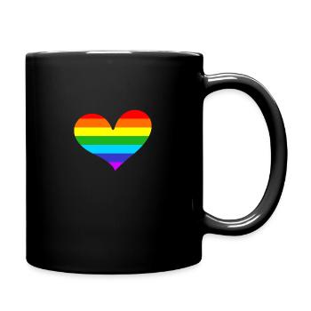 LGBTQ Gay Lesbian Bi Queer Trans CSD - Full Colour Mug - black - Right