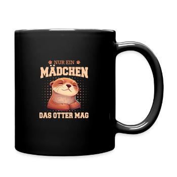 Otter Seeotter - Tasse einfarbig - Schwarz - Rechts