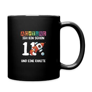 Geschenk 11 Jahre Geburtstagskind - Tasse einfarbig - Schwarz - Rechts