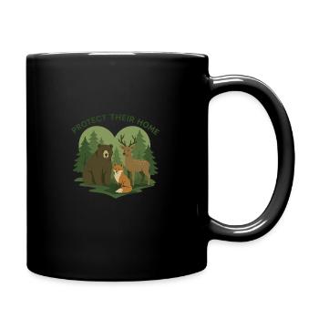 Protéger leur maison - Mug uni - noir - Droite