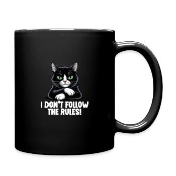 Drôle de chat noir maléfique briseur de règles - Mug uni - noir - Droite