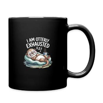 Drôle Je suis énormément épuisé - Mug uni - noir - Droite