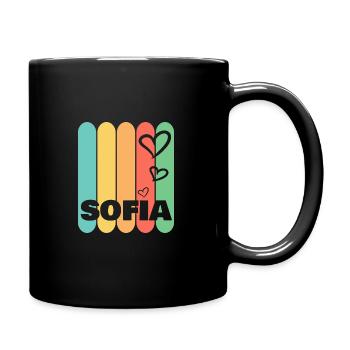 Coeur Sofia - Mug uni - noir - Droite