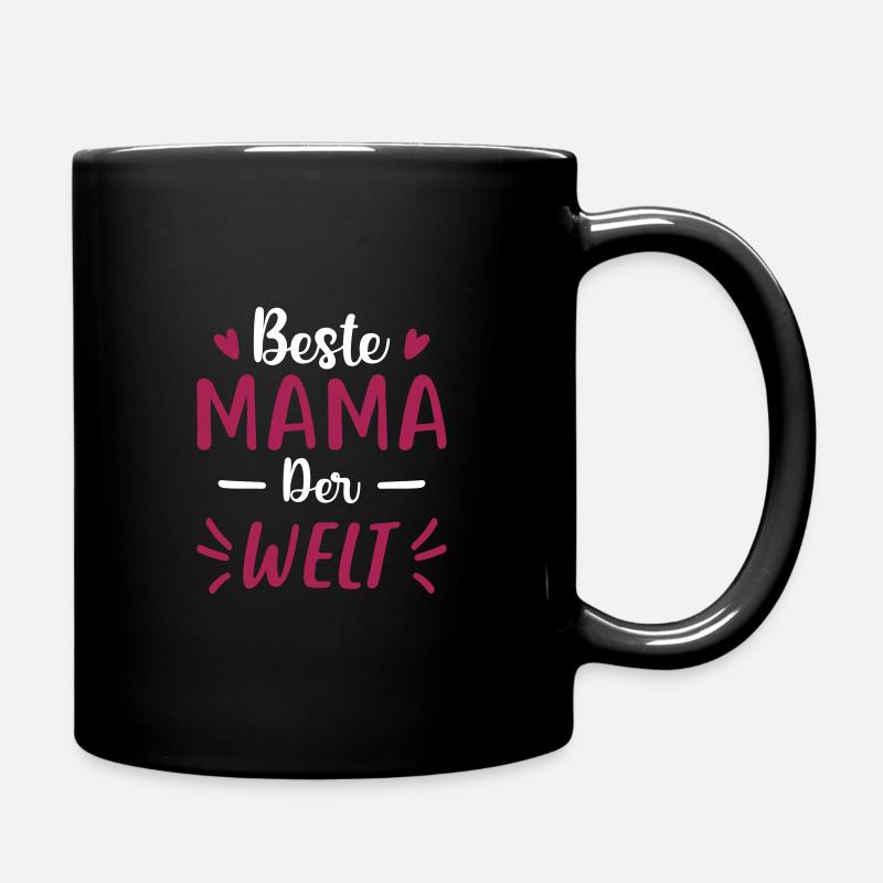 Beste Mama der Welt - Tasse einfarbig - Schwarz