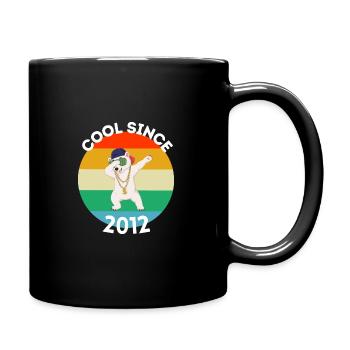 Polar Bear Gift Cool Since 2012 10th Birthday - Full Colour Mug - black - Right