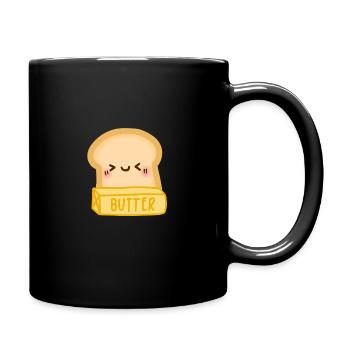 glatt wie Butter - Tasse einfarbig - Schwarz - Rechts