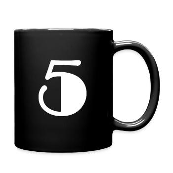 5 JAHRE. 5-JÄHRIGES JUBILÄUM. GEBURTSTAG 5 JAHRE. 5 - Tasse einfarbig - Schwarz - Rechts