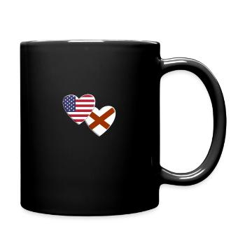 USA American State Of Alabama Flag Patriotic 4th - Full Colour Mug - black - Right