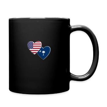 USA American State Of South Carolina Flag - Full Colour Mug - black - Right