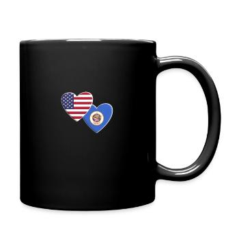 États-Unis État américain du Minnesota Drapeau patriotique - Mug uni - noir - Droite