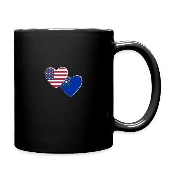 USA American State Of Nevada Flag Patriotic 4th - Full Colour Mug - black - Right