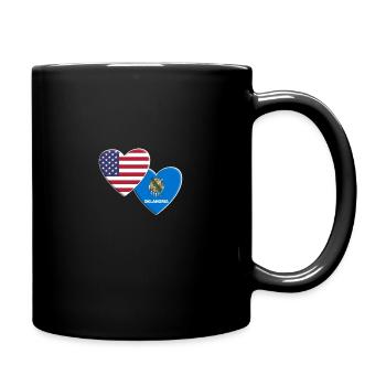 USA Amerikanische Flagge des Bundesstaates Oklahoma Patriotisch 4. - Tasse einfarbig - Schwarz - Rechts