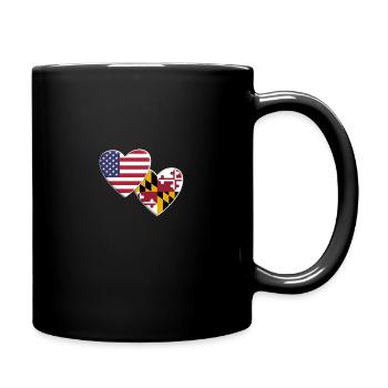 USA Amerikanische Flagge des Staates Maryland Patriotisch 4. - Tasse einfarbig - Schwarz - Rechts