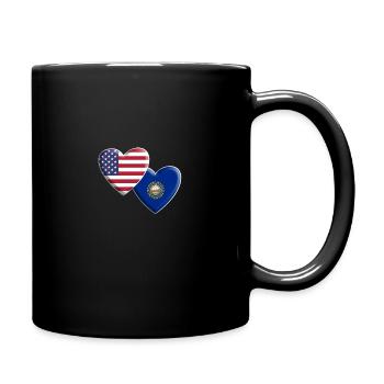 États-Unis Drapeau de l’État américain du New Hampshire - Mug uni - noir - Droite