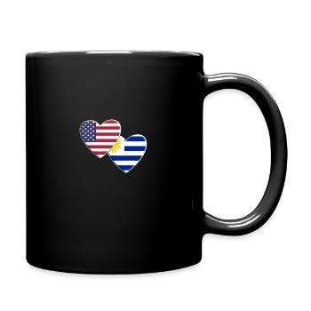 États-Unis Uruguay Américain Drapeau Uruguayen Patriotique - Mug uni - noir - Droite