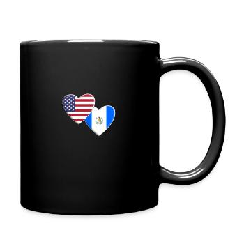 USA Amerikanisch Guatemala Guatemaltekische Flagge Patriotisch - Tasse einfarbig - Schwarz - Rechts