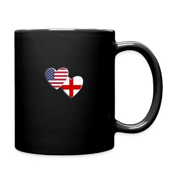 USA American England English UK Flag Patriotic - Full Colour Mug - black - Right