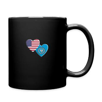 USA American Blackfoot Indian Native American - Full Colour Mug - black - Right