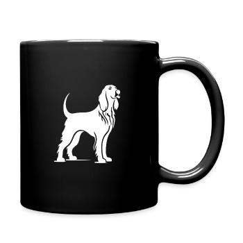 Afghan Hound Dog Silhouette - Full Colour Mug - black - Right