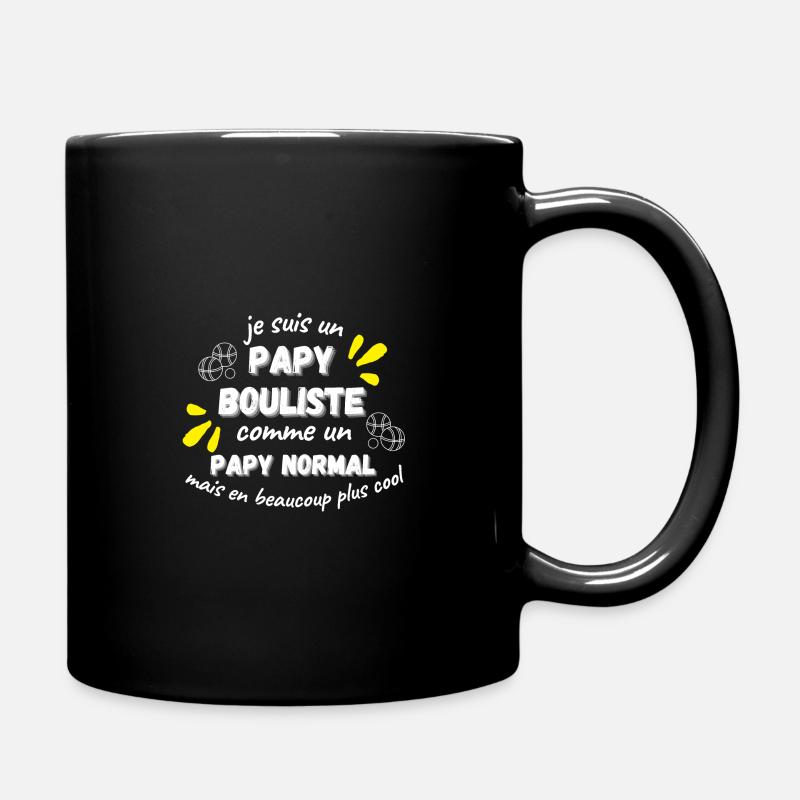 Papy bouliste.Idée cadeau pour papy fan pétanque - Mug uni - noir