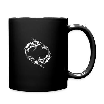 Deux poissons vector Koi Carpe - Mug uni - noir - Droite