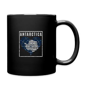 Antarktis - Tasse einfarbig - Schwarz - Rechts