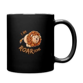 Léo - Je suis rugissant / génial - Mug uni - noir - Droite