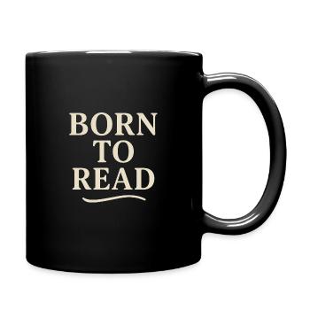 Born to Read Vintage Typography - Full Colour Mug - black - Right