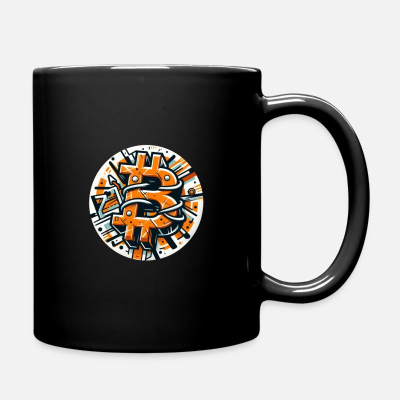 Bitcoin Grafitti - Tasse einfarbig - Schwarz