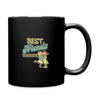 Freundschaft Friends Beste Freunde Shirt Classic - Tasse einfarbig - Schwarz - Rechts