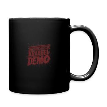 Krabbeldemo Kleinkind der ANTIFA - Tasse einfarbig - Schwarz - Rechts