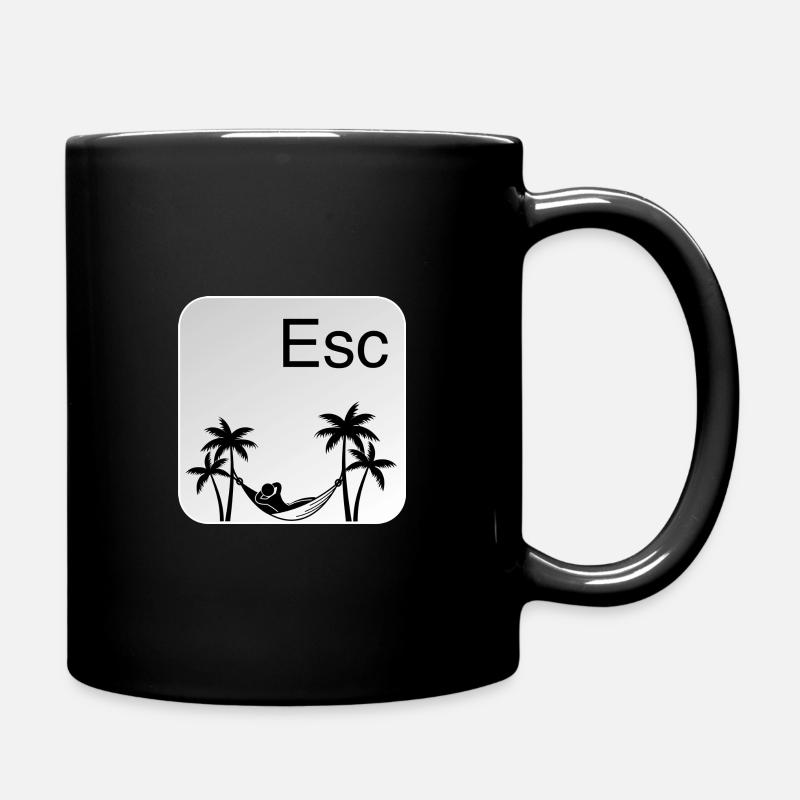 Escape Key to Paradise Hängematten-Design - Tasse einfarbig - Schwarz