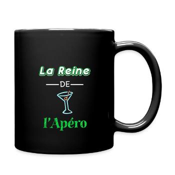 reine de l’apéro alcool cocktail fête humour - Mug uni - noir - Droite