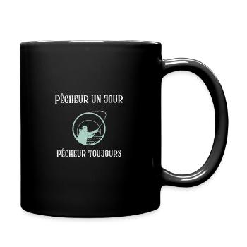 Pêcheur un jour, pêcheur toujours - Mug uni - noir - Droite