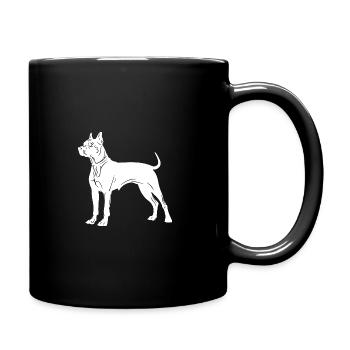 Silhouette de chien de fosse - Mug uni - noir - Droite