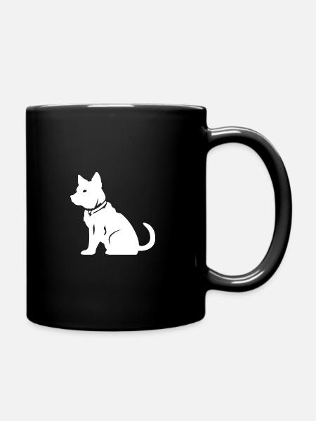 Silhouette de chien Shiba Inu - Mug uni - noir