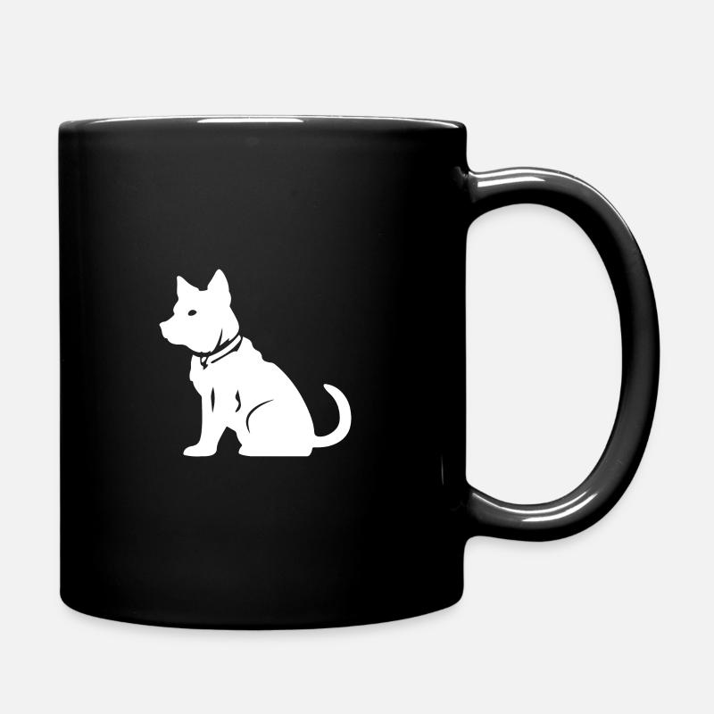 Silhouette de chien Shiba Inu - Mug uni - noir